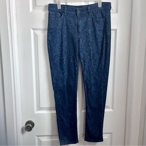 NWOT Lauren Ralph Lauren pants floral jeans size 10 high rise women blue boho